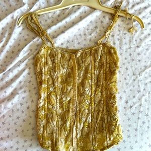 Bebe metal clip button down corset size S